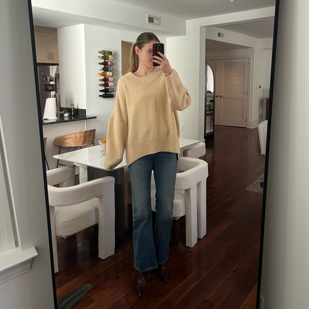 Topshop Oversized V-Neck Sweater